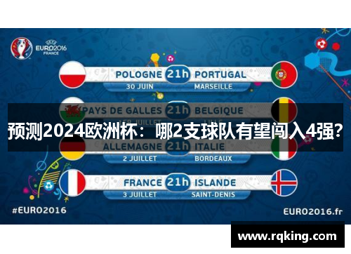 预测2024欧洲杯：哪2支球队有望闯入4强？